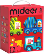 Mideer LEVEL UP! 01 - Doprava puzzle 8v1 (2,3,4,5 a 6 dílků) - Wooden Puzzle