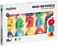 Mideer Čísla vkládací puzzle 15 dílků - Wooden Puzzle