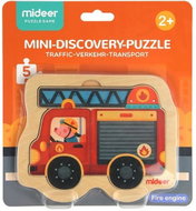 Mideer Baby puzzle Hasičské auto 5 dílků - Wooden Puzzle