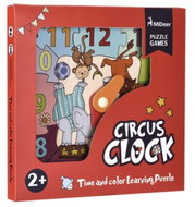 Mideer Hodiny Bláznivý cirkus puzzle12 dílků - Wooden Puzzle