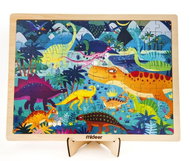 Mideer Dinosauří svět puzzle 100 dílků - Wooden Puzzle
