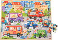 Mideer Vkládací puzzle Doprava - 9 dílků - Wooden Puzzle