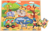Mideer Vkládací puzzle Divoká zvířata - 9 dílků - Wooden Puzzle