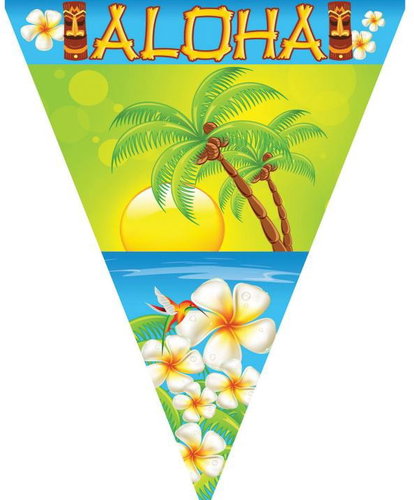 FUNNYFASHION Garland flag - aloha, hawaii, 500 cm - Garland - Main image