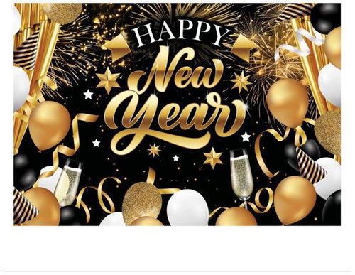 GUIRCA Banner happy new year 220 × 150 cm - Party Accessories - Main image