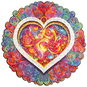 Unidragon Mandala Vědomé Lásky vel. M (25 × 25 cm) - Dřevěné puzzle