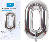 LUMA Trading Balónek fóliový č. 0 Stříbrný 43 cm  - Balloons