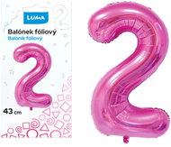 LUMA Trading Balónek fóliový č. 2 Růžový 43 cm  - Balloons