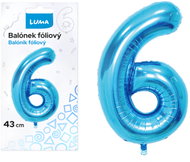 LUMA Trading Balónek fóliový č. 6 Modrý 43 cm  - Balloons