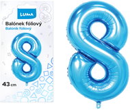 LUMA Trading Balónek fóliový č. 8 Modrý 43 cm  - Balloons