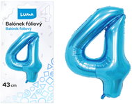 LUMA Trading Balónek fóliový č. 4 Modrý 43 cm  - Balloons