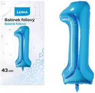 LUMA Trading Balónek fóliový č. 1 Modrý 43 cm  - Balloons