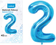 LUMA Trading Balónek fóliový č. 2 Modrý 43 cm  - Balloons