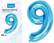 LUMA Trading Balónek fóliový č. 9 Modrý 43 cm  - Balloons
