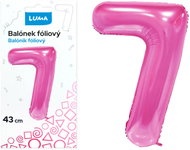 LUMA Trading Balónek fóliový č. 7 Růžový 43 cm  - Balloons