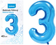LUMA Trading Balónek fóliový č. 3 Modrý 43 cm  - Balloons