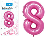 LUMA Trading Balónek fóliový č. 8 Růžový 43 cm  - Balloons