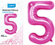 LUMA Trading Balónek fóliový č. 5 Růžový 43 cm  - Balloons