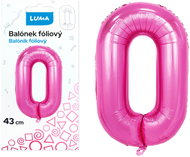 LUMA Trading Balónek fóliový č. 0  Růžový 43 cm  - Balloons
