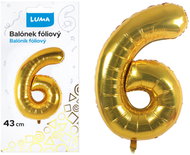LUMA Trading No. 6 Gold Foil Balloon 43cm - Balloons