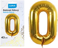 LUMA Trading Balónek fóliový č. 0 Zlatý 43 cm  - Balloons