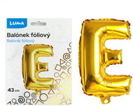 LUMA Trading Balónek fóliový  "E" Zlatý  - Balloons
