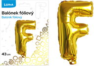 LUMA Trading Balónek fóliový  "F" Zlatý  - Balloons