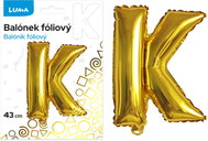 LUMA Trading Balónek fóliový  "K" Zlatý  - Balloons