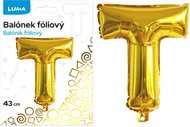 LUMA Trading Balónek fóliový  "T" Zlatý  - Balloons