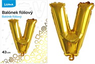 LUMA Trading Balónek fóliový  "V" Zlatý  - Balloons