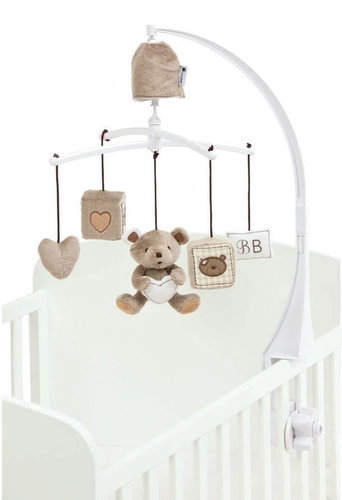  Playing carousel teddy bear  - Cot Mobile - Main image