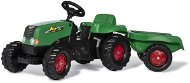 Trettraktor Rolly Toys Rolly Kid Tretschlepper grün-rot mit Abstellgleis - Šlapací traktor
