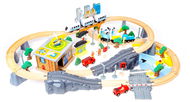 Aga4Kids Wooden train track 95 pieces - Vonatpálya