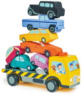 Tender Leaf Wooden Stacking Cars Stacking Cars - Balance Game