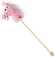 BABY MIX Hobby Horse with sound and wheels Rosie, pink - Stick Horse