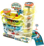 WIKY Garáž patrová s výtahem 6 aut, 30 × 13 × 34 cm - Garáž pro děti