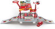 WIKY Hasičská stanice s auty, 65 × 19 × 24,5 cm - Garáž pro děti