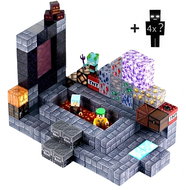 iMex Toys Magnetic building set 125 pieces in minecraft style + 4 figures - Building Set