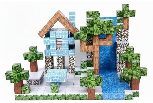 iMex Toys Magnetic building set 100 pieces in minecraft style - Building Set - Main image