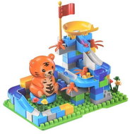 Miktrotrading Construction set 87 pieces with track and animal - Building Set