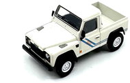 Mini GT Land Rover Defender 90 Pick-up White/blue Stripes - 1:64 - Model Car