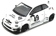 Mini Gt FIAT 595 ABARTH LB-WORKS X ABAS WORKS GARA WHITE 2024 - 1:64 - Metal Model
