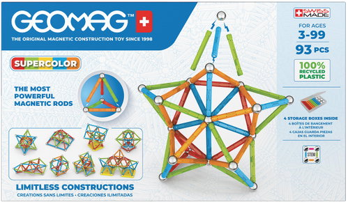 Geomag Supercolour 93 pieces - Building Set - Main image