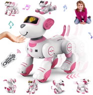 VATOS Robotický pes na dálkové ovládání pro dívky 3-12 let, růžový - Robot