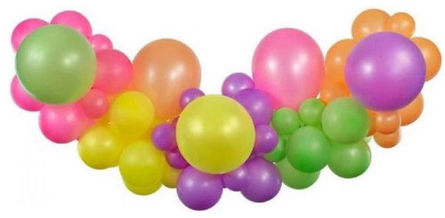 SMART BALLOONS Balloon garland, neon set, 300 × 65 cm - Balloons - Main image