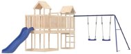 Shumee Dětské hřiště na zahradu 357 × 469 × 214 cm, masivní borové dřevo - Dětské hřiště
