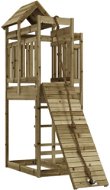 Shumee Hrací věž s lezeckou stěnou 107 × 196 × 238 cm, impregnované borové dřevo - Detské ihrisko