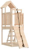 Shumee Hrací věž s lezeckou stěnou 229 × 107 × 214 cm, masivní borové dřevo - Detské ihrisko
