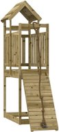 Shumee Hrací věž s lezeckou stěnou 64 × 175 × 214 cm, impregnované borové dřevo - Detské ihrisko