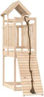 Shumee Hrací věž s lezeckou stěnou 64 × 175 × 214 cm, masivní borové dřevo - Detské ihrisko